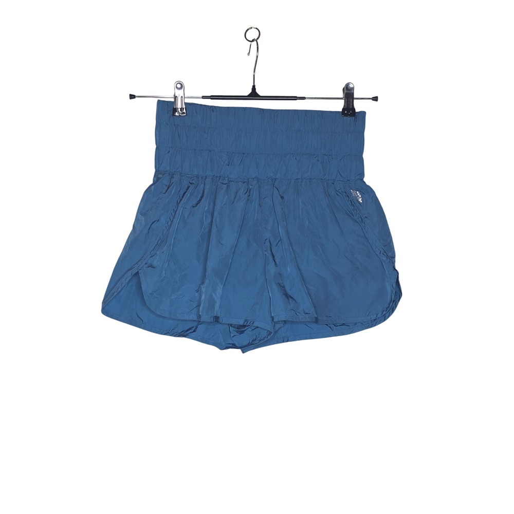 FP Movement The Way Home Shorts Blue Teal HighRise Smocked Running M ActiveSexy